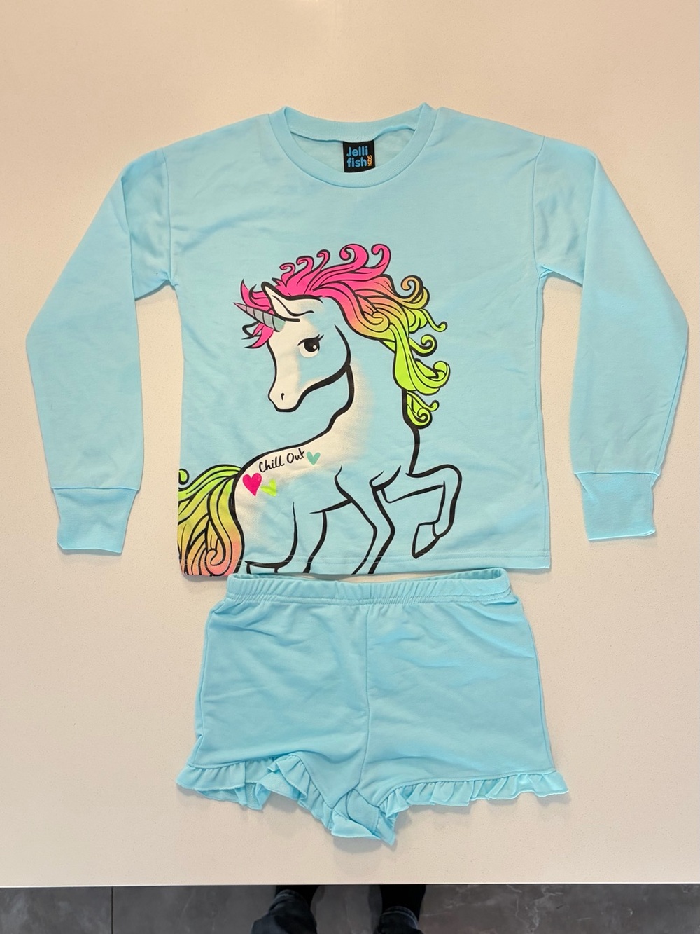 Girls' Light Blue Unicorn Set